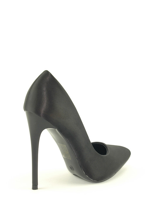 Satenasti salonarji z visoko, stiletto peto